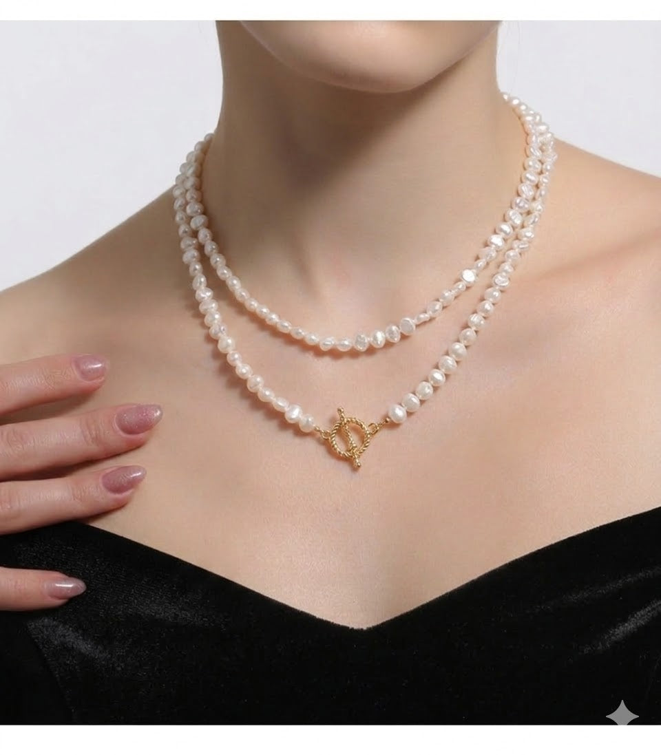 The Hera 35" Genuine Baroque Pearl Long Strand Necklace-Convertible Style Main image