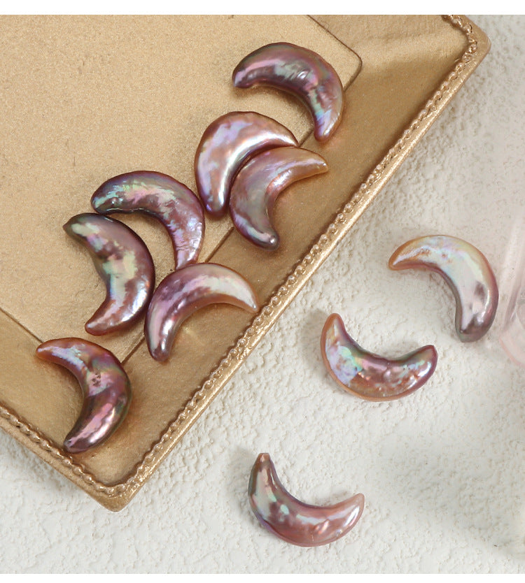 17mm White High Luster Natural Freshwater Baroque Moon Pearls Loose Beads (5 Pcs) for DIY Jewelry Making Secondary image