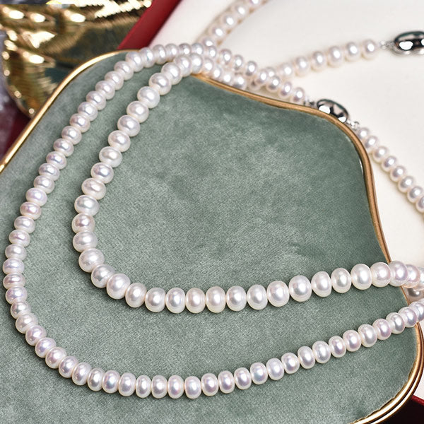 Natural Freshwater Pearl Necklace7-8mm White S925 for Women Main image
