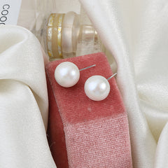 Natural Freshwater Pearl Edison Pearl Earrings S925 10-11mm