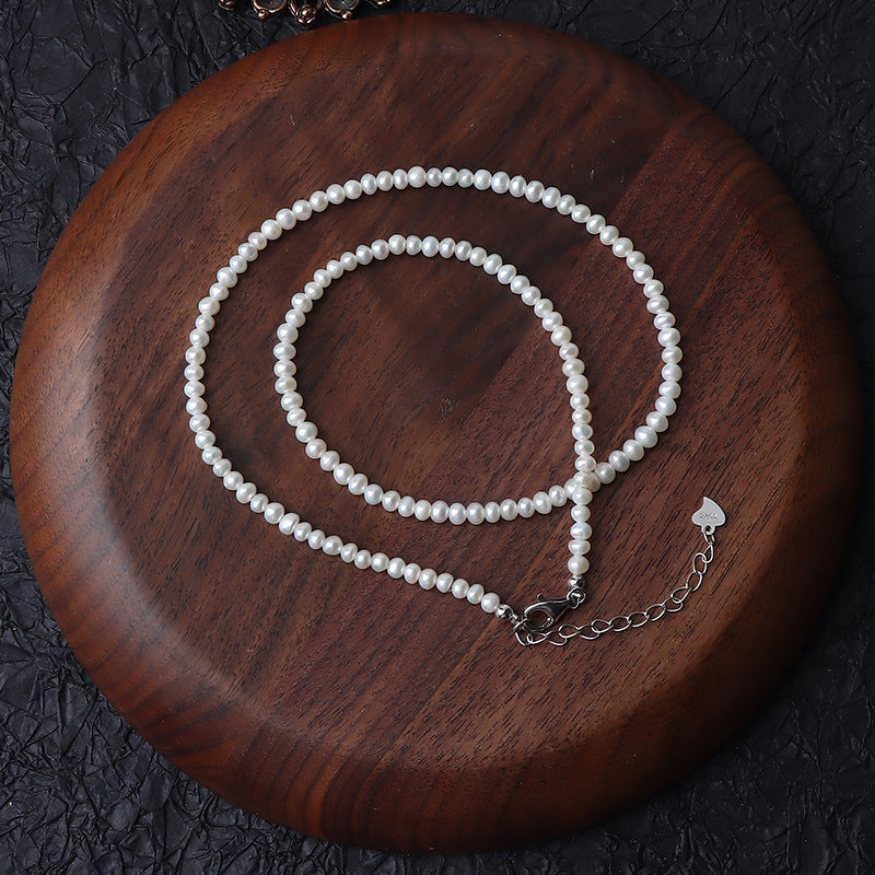 High Luster Freshwater Pearls Necklace Teardrop-Shaped Pearl  3mm