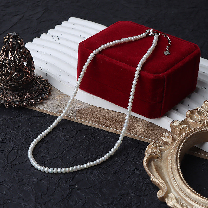 High Luster Freshwater Pearls Necklace Teardrop-Shaped Pearl  3mm