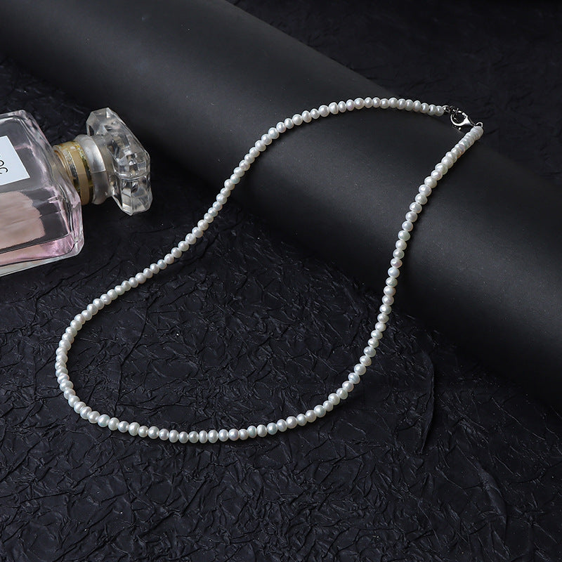 High Luster Freshwater Pearls Necklace Teardrop-Shaped Pearl  3mm