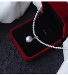 12-13mm White High Luster Edison Pearl Pendant with S925 Silver Enhancer Clasp (1 Pc) for DIY Jewelry Making