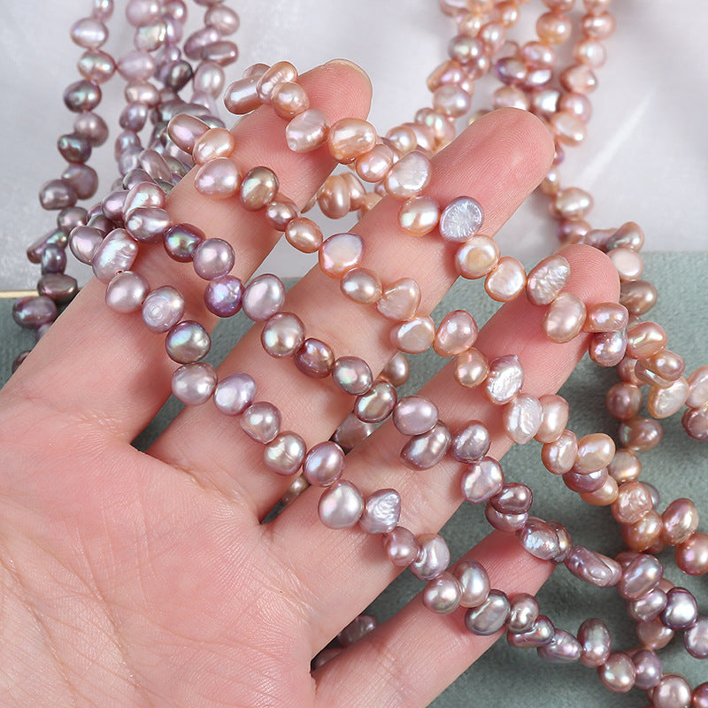 6-7mm Candy Color High Luster Natural Freshwater Baroque Pearls, Top-Drilled Beads Strand (13.7") for DIY Jewelry Making Secondary image