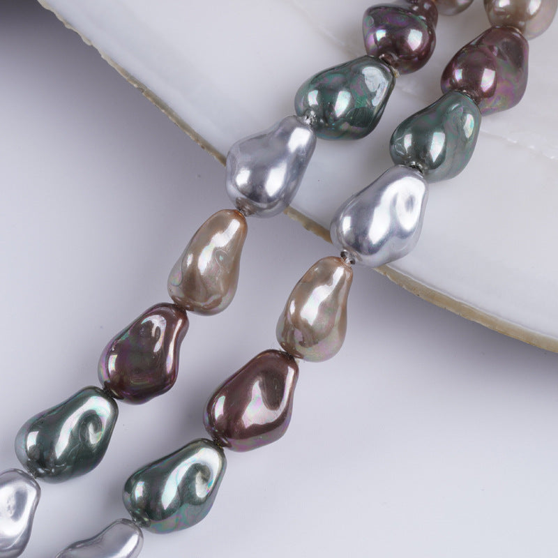 10-14mm Multicolor Baroque Shell Pearl Loose Beads Strand 15“ for DIY Jewelry Making