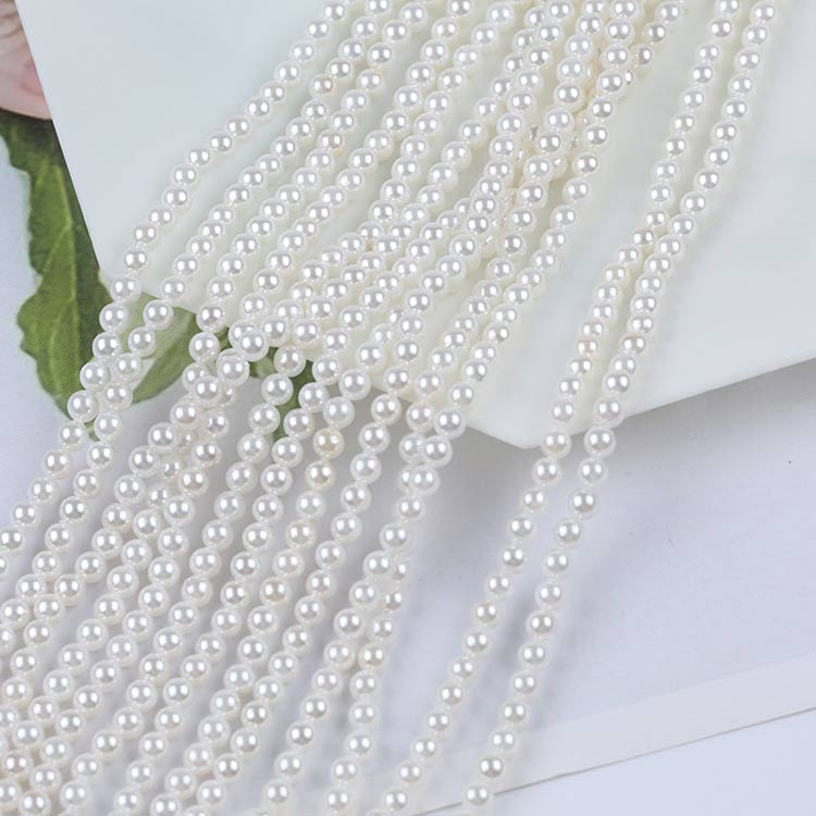 High Luster Natural Freshwater Near Round Pearl Beads Strand (14") for DIY Jewelry Making Secondary image
